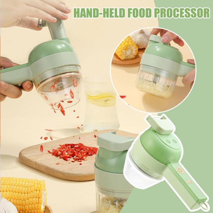 Electric Vegetable Cutter Set Handheld Garlic Slicer