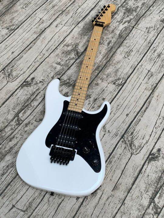 มาใหม่สีขาวพิทักษ์ Stratocaster กีตาร์ไฟฟ้า SSH รถกระบะนำเข้าฮาร์ดแวร์ ...