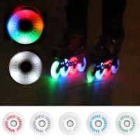 76mm In-line Speed Skate Skating Sliding LED Light Flashing Pulley Roller wheels Training Equipment