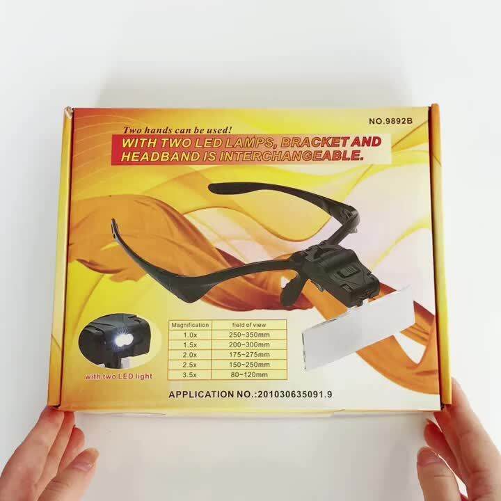 Eyelash Extension Adjustable Magnifying Glass Magnifier LED Light Lamp