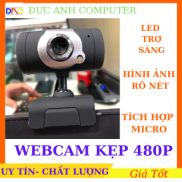 Webcam chân kẹp HD 480P Viền Bạc- Học và Làm Việc Online Siêu Rõ Nét