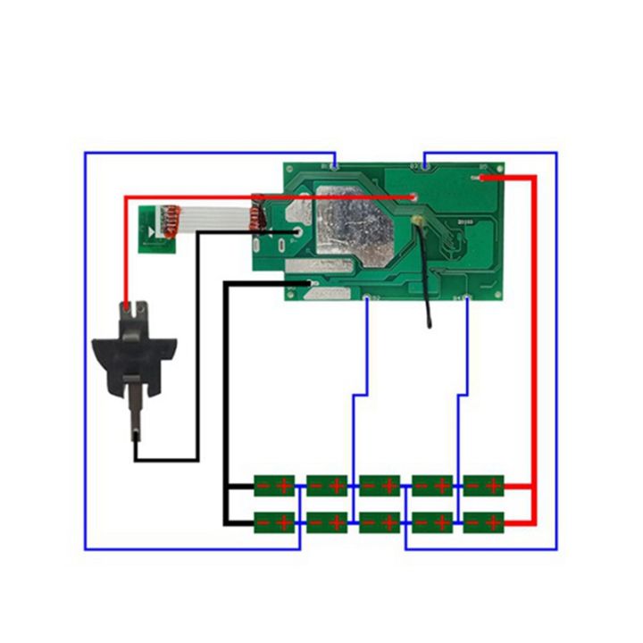 li-ion-battery-plastic-case-repair-diy-kit-replacement-for-dewalt-dc9096-diy-with-pcb-charging-protection-circuit-board