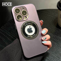 เคสแสงรุ่งอรุณสุดหรู HOCE ฝ้าเคสมือถือแม่เหล็กสำหรับ iPhone 14 13 12 11 Pro Max 14 Plus Magsafe ชาร์จไร้สายกระจกเทมเปอร์เลนส์เคสแบบเนื้อด้าน