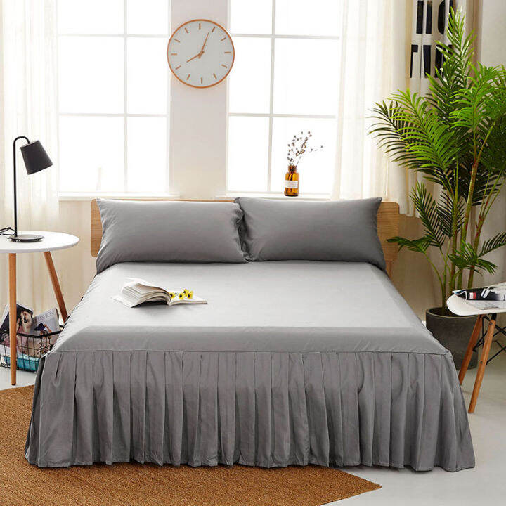 1pc-sanding-bedspread-solid-color-fitted-sheet-cover-soft-non-slip-king-queen-bed-skirt-protector-bed-mat-cover-1-2m1-5m1-8m