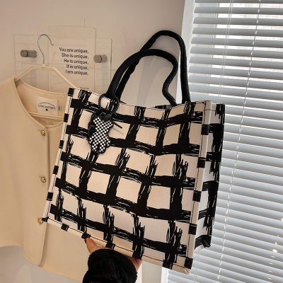 High Sense Large Capacity Versatile Shoulder Bag 2023 New Fashion Commuter Canvas Bag College Student Handbag For Class