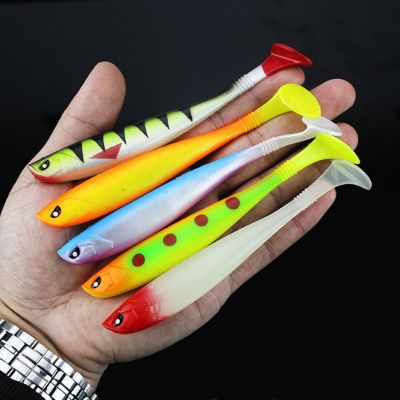 5PC Lot 12cm 10g Soft Fishing Wobbler Lure Bait Kit Spinning Casting Lures Jig Swimbait Artificial Luminous Silicone Tackle