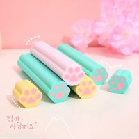 Cute Cartoon Cat Paw Erasers Kawaii Pencil Rubber Erasers Writing Paiting Drawing Tool Korean Stationery School Office Supplies