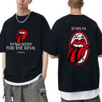 The Rolling Stones Double Sided Graphic T Shirt Men Hip Hop Rock Fashion T-shirt Mens Cotton Oversized T-Shirts Punk Streetwear