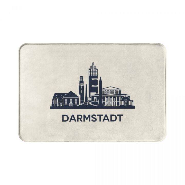 cw-darmstadt-skyline-emblem-doormat-rug-polyester-non-floor-balcony-40x60