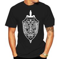 2019 Russian Federation FSB emblem FBI CIA black 100 cotton graphic top t shirt