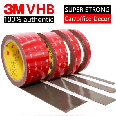 3M VHB เทปสองด้านกาวโฟมสีเทาทนความร้อนสูงสองหน้าสำหรับรถยนต์/การตกแต่งบ้านกว้าง5-50มม. ปรับแต่งได้