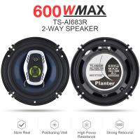 2ชิ้นลำโพงไฮไฟโคแอกเซียลในรถยนต์ขนาด6.5นิ้ว600W 2ทางลำโพงสเตอริโอซับวูฟเฟอร์เสียงเพลงอัตโนมัติการติดตั้งแบบไม่ทำลาย