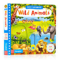 Little Explorer series mechanism operation Book Wildlife first explorers wild animals English original picture book childrens science enlightenment cognition exploration push-pull paper board book parent-child toy book 1-6 years old