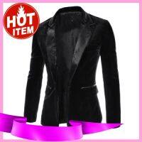 Hot Item LAPEL POCKET EDGING SLIMMING LONG SLEEVE CORDUROY BLAZER (Black)