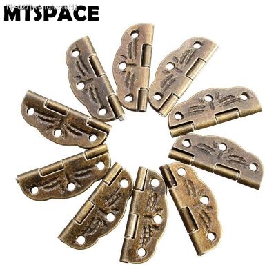 ♠卐 MTSPACE 10pcs/Set 30mm x22mm Door Butt Hinges Alloy rotated from 0 degrees to 280 degrees Antique Bronze Tool Parts