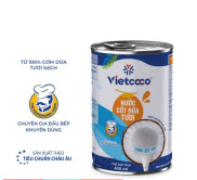 Nước cốt dừa tươi đặc béo vietcoco lon lớn 400ml kho thịt, ăn chè, nấu ăn