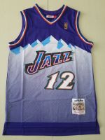 Ready Stock Shot Goods Mens 12 John Stockton Utah Jazz Mitchell Ness 1996-97 Hardwood Classics Swingman Jersey - Purple