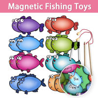 Magnetic Wooden Fishing Toy ของเล่น Write &amp; Wipe Cards Game ของเล่นเด็ก Montessori Educational Toys for Toddlers with Dry Erase Markers Fish Catching Counting Puzzle for Writing Numbers Letters ABC Math Preschool Learning Materials for Kids 3-5 Years Old