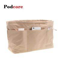 【cw】Women Handbag Organizer Insert Pouch Bag in Bag Organiser Tidy Travel Cosmetic Bag Pocket Brown Purse Organizer for Handbag