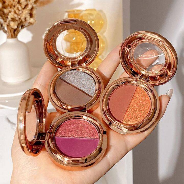 waterproof-glitter-eyeshadow-palette-2-colors-pearlescent-pumpkin-color-matte-powder-earth-tone-eyeshadow-eyes-makeup-cosmetics