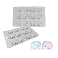 แม่พิมพ์ซิลิโคน ช้าง 12 ช่อง(คละสี) 12 cavity elephants  เหมาะกับการใช้ทำ ชอคโกแลต เค้ก ขนมปัง มูส เยลลี่