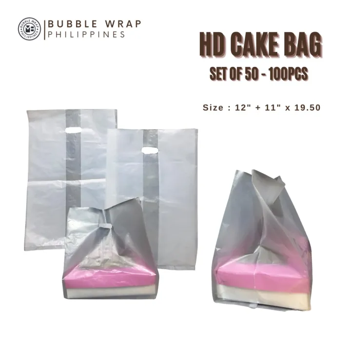 Cake Plastic bag takeout courier bag 10pcs Lazada PH