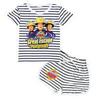 เด็ก Fireman Sam เสื้อผ้าเด็กทารกฤดูร้อนแขนสั้นลาย Tshirt กางเกงขาสั้นเด็กวัยหัดเดินชุด Unisex เด็ก Clothing