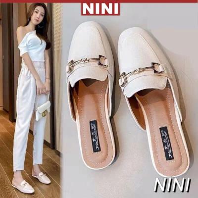 卐 35-43 Large Size Shoes 41 Flat Sandals Womens Half Slippers Outdoor Mules women shoes【NINI】