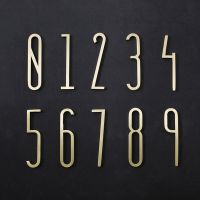 Address Digits 0 9 Brass House Number Modern Nordic Style Height 7cm Apartment Dormitory Figures Door Plaque Sign Address Number