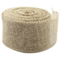 Wide Burlap fabric craft Ribbon on Spool - 10 yards