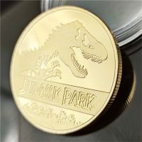 【CC】▲  Jurassic Park Gold Commemorative Coin Collection Childrens Birthday Gifts