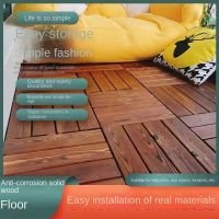 Anti-corrosion wood floor  sunlight room floor  outdoor terrace  solid wood balcony  wood floor  carbonization splicing garden