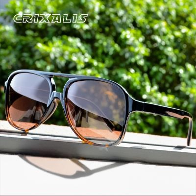 CRIXALIS Vintage Pilot Sunglasses Women Men Oversize Anti-glare Driver Retro Sunglasses Female Shades Lady UV400 zonnebril dames