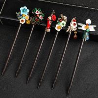 【CW】 Chinese Ethnic Hairpin Hanfu Hair Accessories Tassel Step Shake Ancient Wooden Sticks For Flower Hairpins Headdress