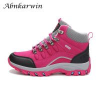 Winter Women Ankle Outdoor Leather Hiking Boots Woman Trekking Shoes Mountain Sneakers Tracking Treking Camping Trecking