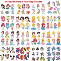 Disney Diamond Painting Stickers Kits For Kids Cartoon Princess Stitch Diamond Art Mosaic Sticker by Numbers Craft Toys Gifts