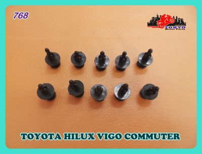 TOYOTA HILUX VIGO COMMUTER AIR VENT BUMPER LOCKING CLIP SET (10 PCS.) "BLACK" (768) // กิ๊บช่องลมกันชน สีดำ (10 ตัว) สินค้าคุณภาพดี