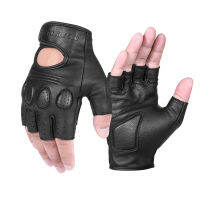 Motorcycle Gloves Winter&amp;Summer Motocross Protective Gear Touch Screen Gloves Real Sheepskin Gloves Bike Car Half Finger Gloves