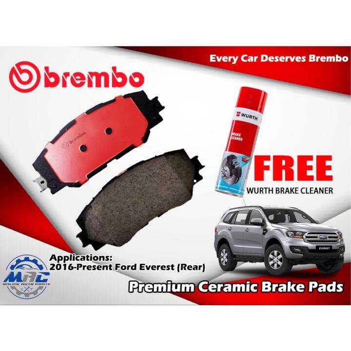 Ford Everest 2016Present BREMBO Ceramic Rear Disc Brake Pad P24208N