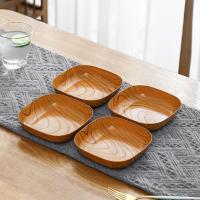 ETXWood Serving Wooden Bowls Fruit Dessert Cake Snack Candy Snack Plate Square Plate Kitchen Accessories Wood Square &amp; Round