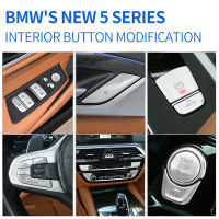 Chrome ABS Car interior Buttons Sequins Decoration Cover Trim Decals for BMW 5 series f10 f18 520 525 528 530 2018-22 Car Decora