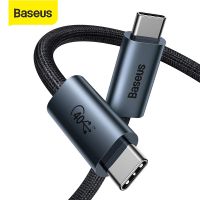 Baseus Usb3.0 4 สายเคเบิ้ลเชื่อมต่อข้อมูล Type-C To Type-C Max 100W รองรับเสียงและส่งข้อมูลสําหรับ Matebook 14 Imac Pro