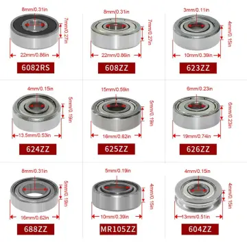 10pcs Abec-7 Flange Ball Bearing 608zz 623zz 624zz 625zz 635zz