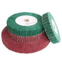 1Pc Non-woven Scouring Pad 4"/5"/6"/8"/10"/12" Grinding Wheel Flap Mop Polishing Wheel Nylon Fiber Disc 20mm Bore 1" thickness