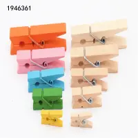 25mm 35mm 45mm 60mm 72mm Log color Wooden Clips  Photo Clips Clothespin Craft Decoration Clips School Office clips Clips Pins Tacks