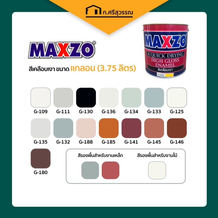 สี-เคลือบเงา-สีเคลือบเงา-สีน้ำมัน-maxzo-ทาเหล็กและไม้-กระป๋องเก่า-แกลลอน-3-75ลิตร