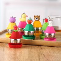 【LZ】☊✵  Infusor De Chá De Desenhos Animados Bonito Filtro De Especiarias Urso Pato Rosa Coelho Saco De Chá Difusor De Folhas Teaware Peneira Acessórios De Ervas Tea Maker