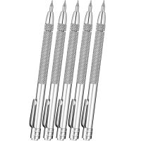 5 Pack Tungsten Carbide Scriber Ceramic Glass Marking Pen with Magnet,Universal Aluminum Etching Engraving Pen for Glass/Ceramics/Metal Sheet