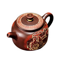 R กาน้ำชาดินเหนียวสีม่วงที่มีชื่อเสียง Handmade Original Mine โคลนสีม่วงชา Raditional หม้อจีน Kung Fu Teaware