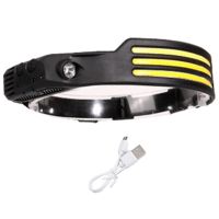 Induction Head Light Lamp COB Head Light Lamp Headlight Flashlight USB Rechargeable Head Torch